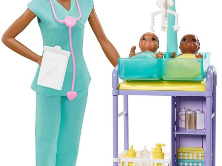 Barbie Baby Doctor Playset With Brunette Doll, 2 Infant Dolls For Discount