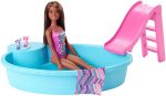 Barbie Estate Playset with Brunette Doll, Pool, Slide & Accessories Online Sale