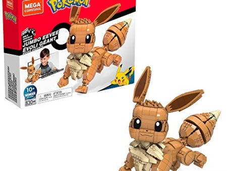 Mega Construx Pokemon Jumbo Eevee Figure Building Set Online now