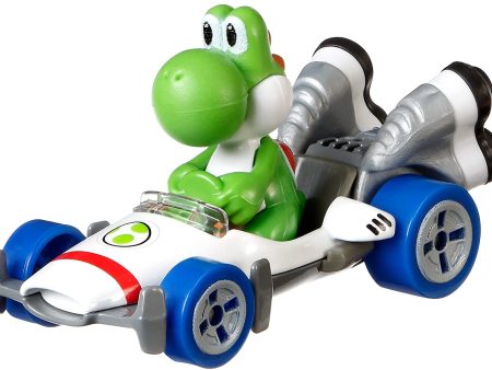 Hot Wheels Mario Kart DieCast Yoshi with B-Dasher Vehicle on Sale