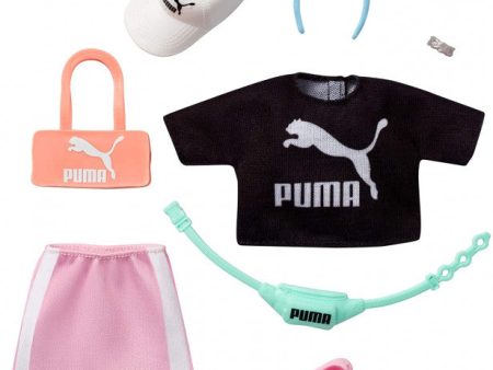 Barbie PUMA Fashion Black Top, Pink Skirt & 6 Accessories Online Hot Sale