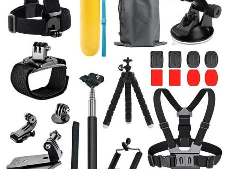 GoPro Accessories Set for Go Pro Hero 9 8 7 6 5 4 Black Mount Hot on Sale